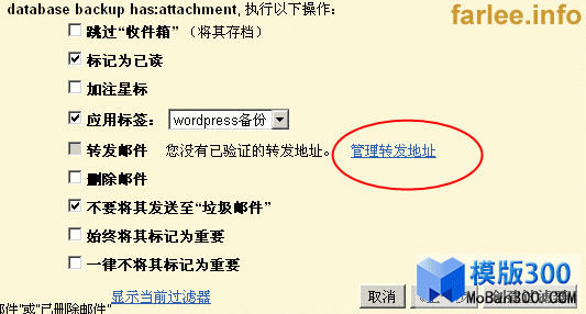 添加Gmail转发地址