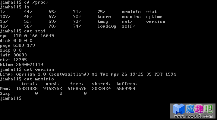 The familiar /proc meta filesystem The familiar /proc meta filesystem