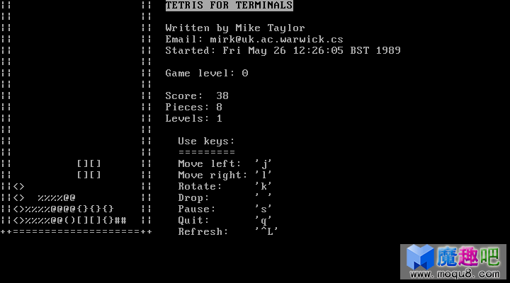 Tetris for terminals Tetris for terminals